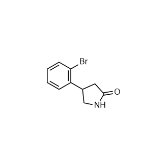 4-(2-溴苯基)吡咯烷-2-酮结构式