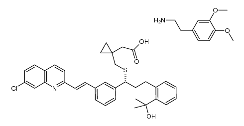 [R-(E)]-1-[[[1-[3-[2-(7-chloro-2-quinolinyl)ethenyl]phenyl]-3-[2-(1-hydroxy-1-methylethyl)phenyl]propyl]thio]methyl]cyclopropaneacetic acid homoveratrylamine salt Structure