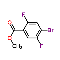 4-溴-2,5-二氟苯甲酸甲酯结构式