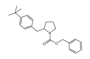 α-(4-tert-butylbenzyl)-N-benzyloxycarbonylpyrrolidine Structure