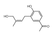 (Z)-3-(4-hydroxy-3-methyl-2-butenyl)-4-hydroxy acetophenone结构式