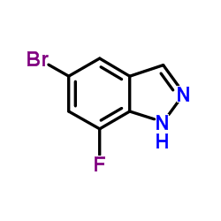 5-溴-7-氟-1H-吲唑结构式