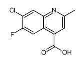 7-氯-6-氟-2-甲基-喹啉-4-羧酸结构式
