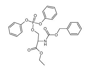 N-benzyloxycarbonyl-O-diphenoxyphosphoryl-DL-serine ethyl ester Structure