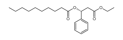 (R)-3-ethoxy-3-oxo-1-phenylpropyl decanoate结构式