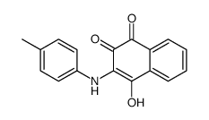 4-hydroxy-3-(4-methylanilino)naphthalene-1,2-dione结构式