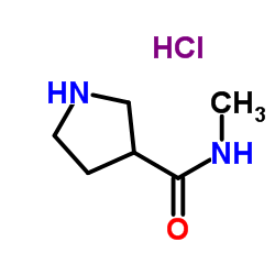 N-甲基吡咯烷-3-甲酰胺盐酸盐结构式