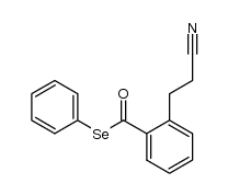Se-phenyl 2-(2-cyanoethyl)benzenecarboselenoate结构式
