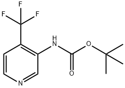N-[4-(三氟甲基)吡啶-3-基]氨基甲酸叔丁酯结构式