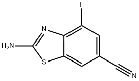 2-氨基-4-氟苯并[D]噻唑-6-腈结构式