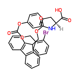 N-芴甲氧羰基-O-(2-溴苄氧羰基)-L-酪氨酸结构式