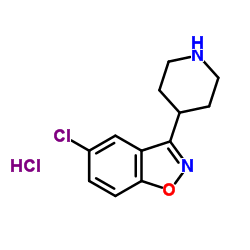 5-Chloro-3-(4-piperidinyl)-1,2-benzoxazole hydrochloride (1:1) Structure
