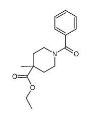1-benzoyl-4-methylpiperidine-4-carboxylic acid ethyl ester Structure