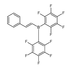 bis(2,3,4,5,6-pentafluorophenyl)-(2-phenylethenyl)borane结构式