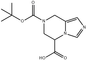 7-(tert-Butoxycarbonyl)-5,6,7,8-tetrahydroimidazo[1,5-a]pyrazine-5-carboxylic acid Structure