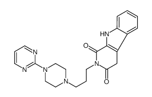 2-[3-(4-pyrimidin-2-ylpiperazin-1-yl)propyl]-4,9-dihydropyrido[3,4-b]indole-1,3-dione结构式