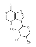 9H-Purine-6-thiol, 9-b-D-xylopyranosyl- (8CI)结构式