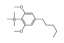 (2,6-dimethoxy-4-pentylphenyl)-trimethylsilane Structure