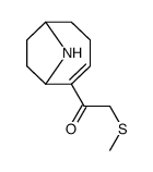 1-(9-azabicyclo[4.2.1]non-4-en-5-yl)-2-methylsulfanylethanone结构式