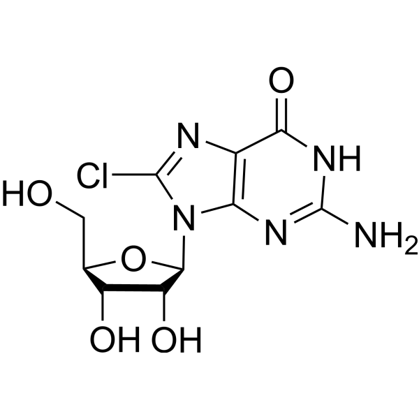 8-氯鸟苷结构式