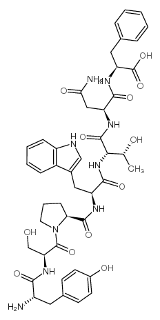 H-Tyr-Ser-Pro-Trp-Thr-Asn-Phe-OH trifluoroacetate salt结构式