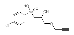 (4-chlorophenyl)-(2-hydroxy-3-prop-2-ynoxy-propyl)arsinic acid Structure