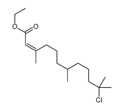 ethyl (E)-11-chloro-3,7,11-trimethyldodec-2-enoate结构式