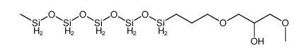1-methoxy-3-(3-methylsilyloxysilyloxysilyloxysilyloxysilylpropoxy)propan-2-ol结构式