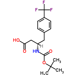 Boc-(S)-3-Amino-4-(4-trifluoromethyl-phenyl)-butyric acid Structure