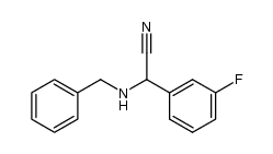 2-(benzylamino)-2-(3-fluorophenyl)acetonitrile Structure