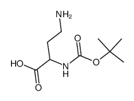 4-氨基-2-[[(1,1-二甲基乙氧基)羰基]氨基]丁酸结构式