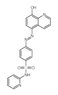 Benzenesulfonamide,4-[2-(8-hydroxy-5-quinolinyl)diazenyl]-N-2-pyridinyl-结构式