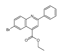 ethyl 6-bromo-2-phenylquinoline-4-carboxylate结构式