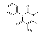 5-amino-1,6-dimethyl-3-phenyluracil结构式