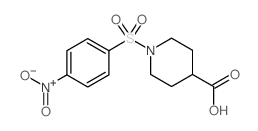 1-(4-NITRO-BENZENESULFONYL)-PIPERIDINE-4-CARBOXYLIC ACID结构式