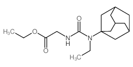 Ethyl (((1-adamantyl(ethyl)amino)carbonyl)amino)acetate Structure