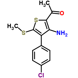 1-[3-Amino-4-(4-chlorophenyl)-5-(methylsulfanyl)-2-thienyl]ethanone Structure