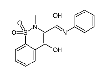 4-hydroxy-2-methyl-1,1-dioxo-N-phenyl-1λ6,2-benzothiazine-3-carboxamide结构式