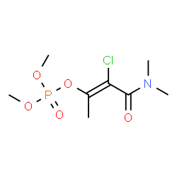 (Z)-2-chloro-3-dimethoxyphosphoryloxy-N,N-dimethyl-but-2-enamide结构式