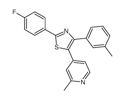 2-(4-fluorophenyl)-4-(3-methylphenyl)-5-(2-methylpyridin-4-yl)-1,3-thiazole Structure