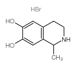 6,7-二羟基-1-甲基-1,2,3,4-四氢异喹啉氢溴酸结构式