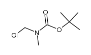 O-tert-butyl-N-(chloromethyl)-N-methyl carbamate结构式