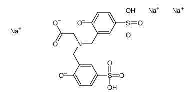 trisodium,2-[bis[(2-hydroxy-5-sulfonatophenyl)methyl]amino]acetate Structure