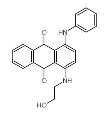 4-anilino-1-(2-hydroxyethylamino)anthracene-9,10-dione结构式