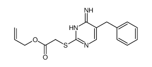 [(4-氨基-5-苄基-2-嘧啶基)硫]乙酸烯丙酯结构式