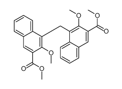 methyl 3-methoxy-4-[(2-methoxy-3-methoxycarbonylnaphthalen-1-yl)methyl]naphthalene-2-carboxylate结构式