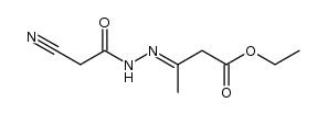 3-(cyanoacetyl-hydrazono)-butyric acid ethyl ester Structure