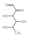 L-arabino-Hexos-2-ulose, 6-deoxy- Structure