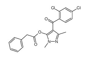 phenyl-acetic acid 4-(2,4-dichloro-benzoyl)-2,5-dimethyl-2H-pyrazol-3-yl ester结构式