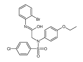 N-(2-bromophenyl)-2-(N-(4-chlorophenyl)sulfonyl-4-ethoxyanilino)acetamide结构式
